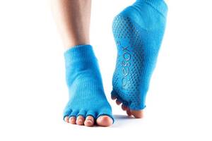 Носки для йоги ToeSox Half Toe Ankle Grip Skydiver M 39-42.5