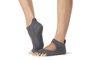 Носки для йоги ToeSox Half Toe Bellarina Grip Charcoal Grey М 39-42.5