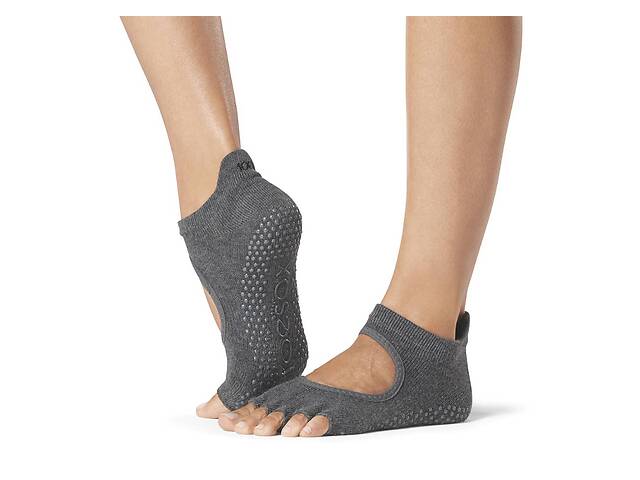 Носки для йоги ToeSox Half Toe Bellarina Grip Charcoal Grey S 36-38.5