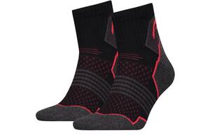 Носки Head Hiking Quarter Unisex 2-pack 35-38 Black/Red 781002001-232