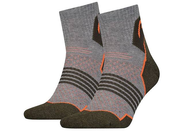 Носки Head Hiking Quarter Unisex 2-pack 35-38 gray/green 781002001-159