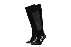 Носки Head Unisex Ski Kneehigh 2-pack 35-38 black/gray 791003001-213