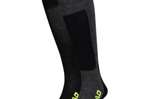 Носки Head Unisex Ski Kneehigh 2-pack 35-38 gray/black/yellow 791003001-817