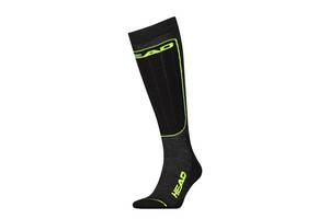 Носки Head Unisex Ski Performance Kneehigh 1-pack 39-42 black/green 791006001-817