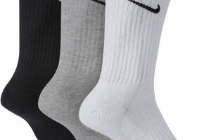 Носки Nike Everyday Cush Crew 3-pack 34-38 black/gray/white SX7664-964