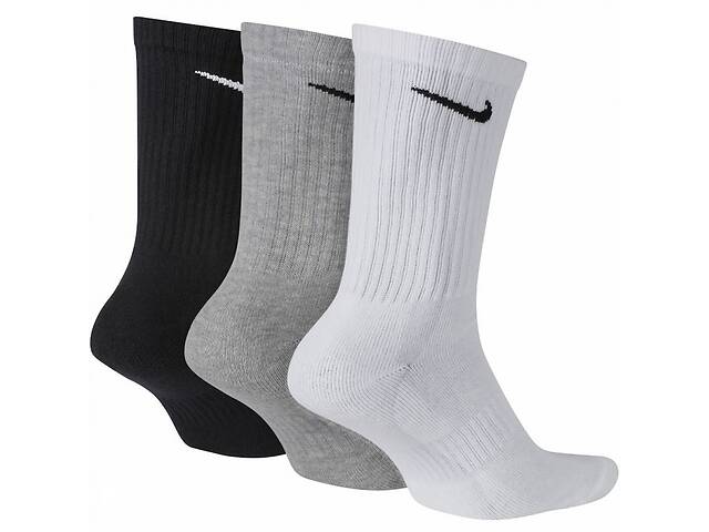 Носки Nike Everyday Cush Crew 3-pack 46-50 black/gray/white SX7664-964