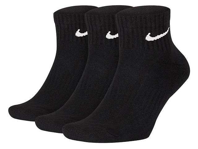 Носки Nike Everyday Cushion Ankle 3-pack 34-38 black SX7667-010