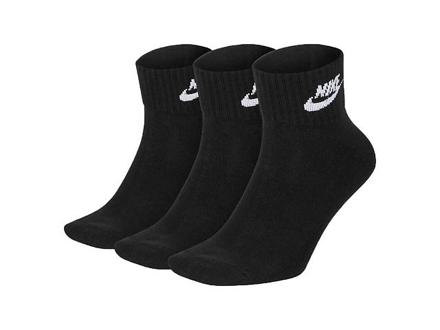 Носки Nike Everyday Esentials Ankle 3-pack 34-38 Black SK0110-010