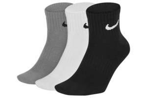 Носки Nike Everyday Lightweight Ankle 3-pack 46-50 Black/Grey/White SX7677-901