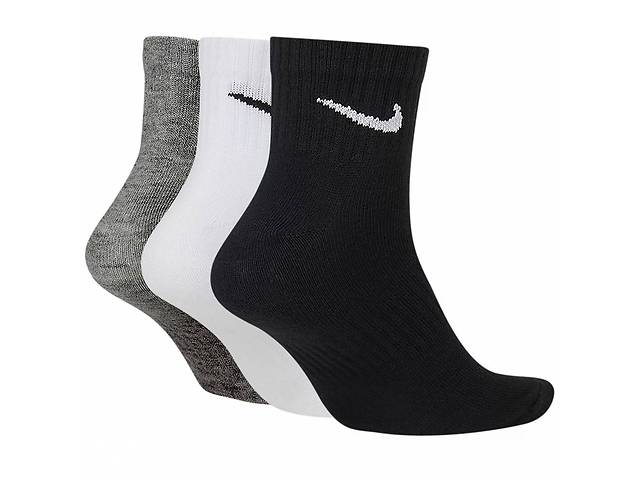 Носки Nike Everyday Ltwt Ankle 3-pack 34-38 black/gray/white SX7677-964
