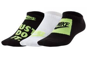 Носки Nike Everyday Ltwt Ns 3-pack 38-42 Black/White/Green SK0054-901