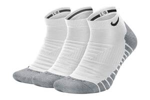 Носки Nike Everyday Max Cushioned No Show 3-pack white/gray 46-50 SX6964-100