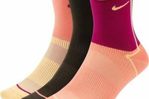 Носки Nike Everyday Plus Lightweight Ankle 3-pack 34-38 black/pink/yellow CK6021-903