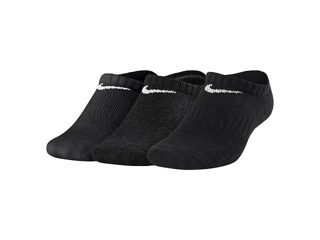 Носки Nike Performance Cushioned No-Show 3-pack 34-38 Черный SX6843-010