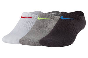 Носки Nike Performance Cushioned No-Show 3-pack black/gray/white — SX6843-906 34-38