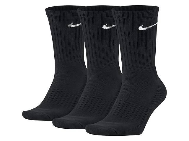 Носки Nike Value Cotton Crew 3-pack 34-38 Black SX4508-001