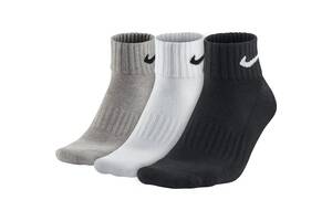 Носки Nike Value Cush Ankle 3-pack 38-42 Black/Grey/White SX4926-901