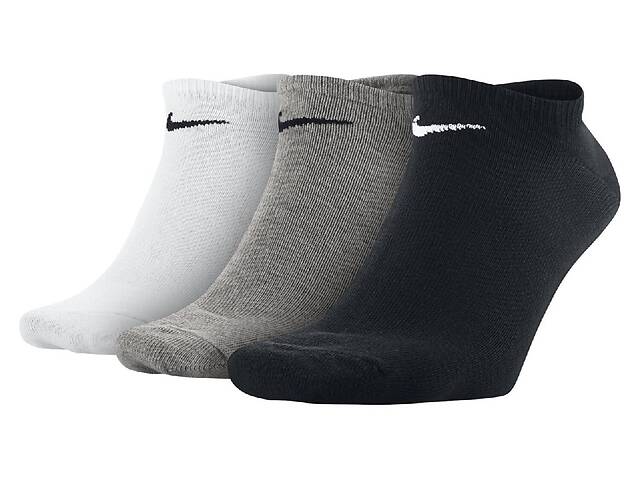 Носки Nike Volue No Show 3-pack 34-38 Black/Grey/White SX2554-901