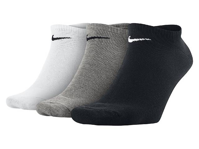 Носки Nike Volue No Show 3-pack 38-42 Black/Grey/White SX2554-901