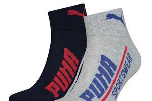 Носки Puma Men's Logo Quarter 2-pack 39-42 dark blue/gray 102002001-023