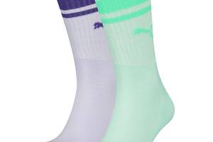 Носки Puma Unisex Crew Regular Stripe 2-pack 39-42 Light purple/Light green 261058001-004