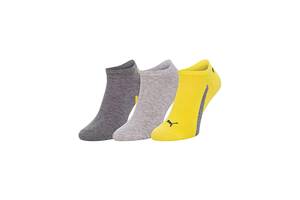 Носки Puma Unisex Lifestyle Sneakers 3-pack gray/yellow — 201203001-003 35-38