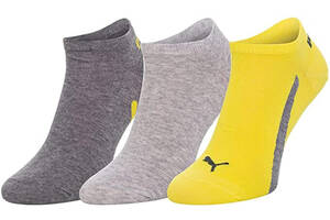 Носки Puma Unisex Lifestyle Sneakers 3-pack gray/yellow — 201203001-003 35-38