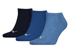 Носки Puma Unisex Sneaker Plain 3-pack dark blue/blue — 261080001-001 35-38
