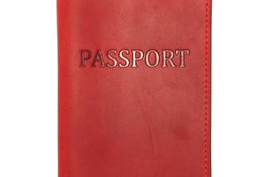 Обложка на паспорт DNK Leather Паспорт-H col.H 15,5х9,8 см Красная