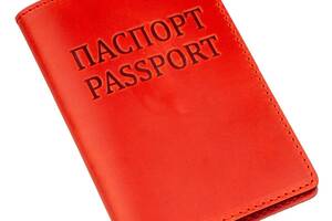 Обложка на паспорт SHVIGEL Crazy кожаная Красный (13959)