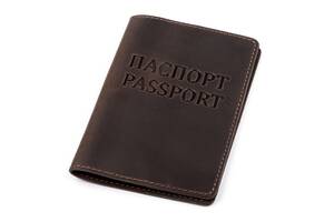 Обложка на паспорт Shvigel кожаная Коричневый (13918)