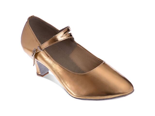Обувь для бальных танцев женская Стандарт Zelart DN-3673 размер 36 Золотой