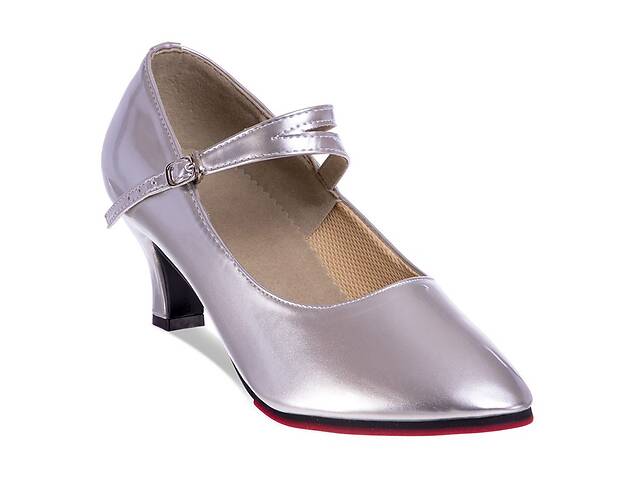 Обувь для бальных танцев женская Стандарт Zelart DN-3691 37 Серый (06363070)