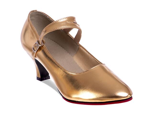 Обувь для бальных танцев женская Стандарт Zelart DN-3691 размер 39 Золотой