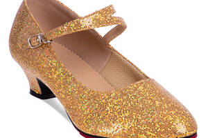 Обувь для бальных танцев женская Стандарт Zelart DN-3692 34 Золотой (06363067)