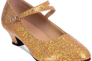 Обувь для бальных танцев женская Стандарт Zelart DN-3692 размер 34 Золотой