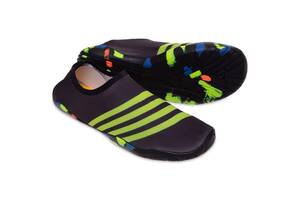 Обувь для пляжа и кораллов SP-Sport ZS002-19 размер 38 Черный-салатовый