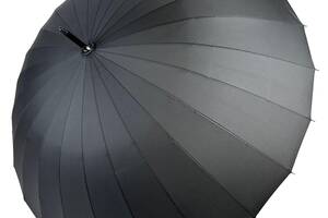Однотонный механический зонт-трость на 24 спицы от Toprain черный N 0609-1