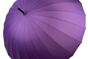 Однотонный механический зонт-трость на 24 спицы от Toprain фиолетовый N 0609-6