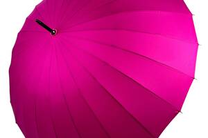 Однотонный механический зонт-трость на 24 спицы от Toprain розовый N 0609-7