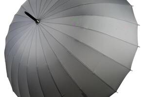 Однотонный механический зонт-трость на 24 спицы от Toprain серый N 0609-3