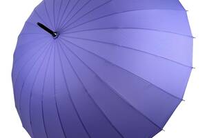 Однотонный механический зонт-трость на 24 спицы от Toprain сиреневый N 0609-5