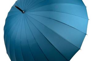 Однотонный механический зонт-трость на 24 спицы от Toprain темно-бирюзовый N 0609-10
