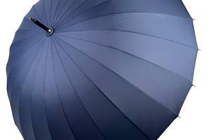 Однотонный механический зонт-трость на 24 спицы от Toprain темно-синий N 0609-2