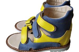Ортопедические сандалии с супинатором Foot Care FC-113 размер 21 желто-голубые