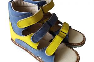 Ортопедические сандалии с супинатором Foot Care FC-113 размер 25 желто-голубые