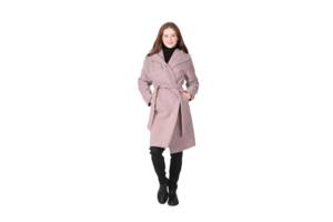 Пальто женское демисезонное с капюшоном Актуаль 056 кашемир бежевый 50
