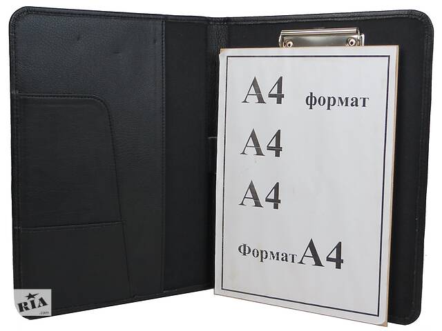 Папка для документов из эко кожи Portfolio, Украина черная