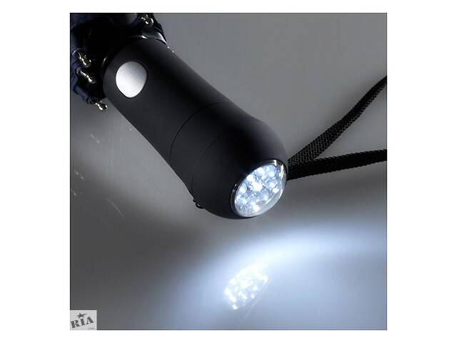 Зонт складной Fare 5571 с фонариком Черный (1045)