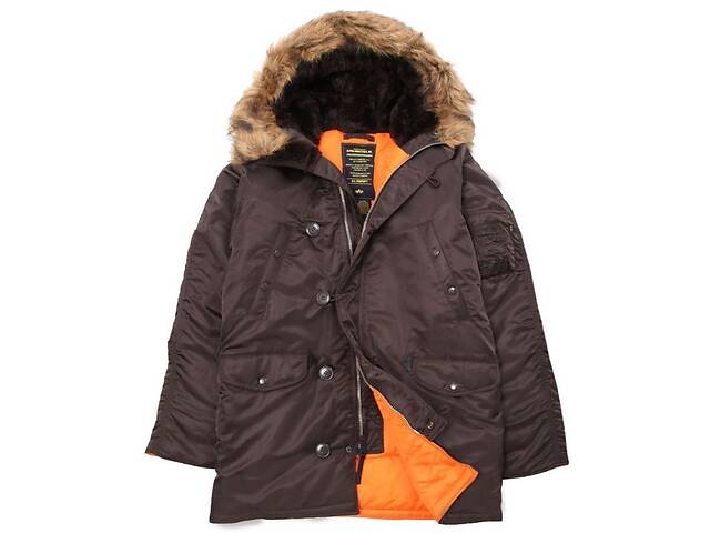 Парку Alpha Industries Slim Fit N-3B M Deep Brown/Orange (Alpha-00010-M)